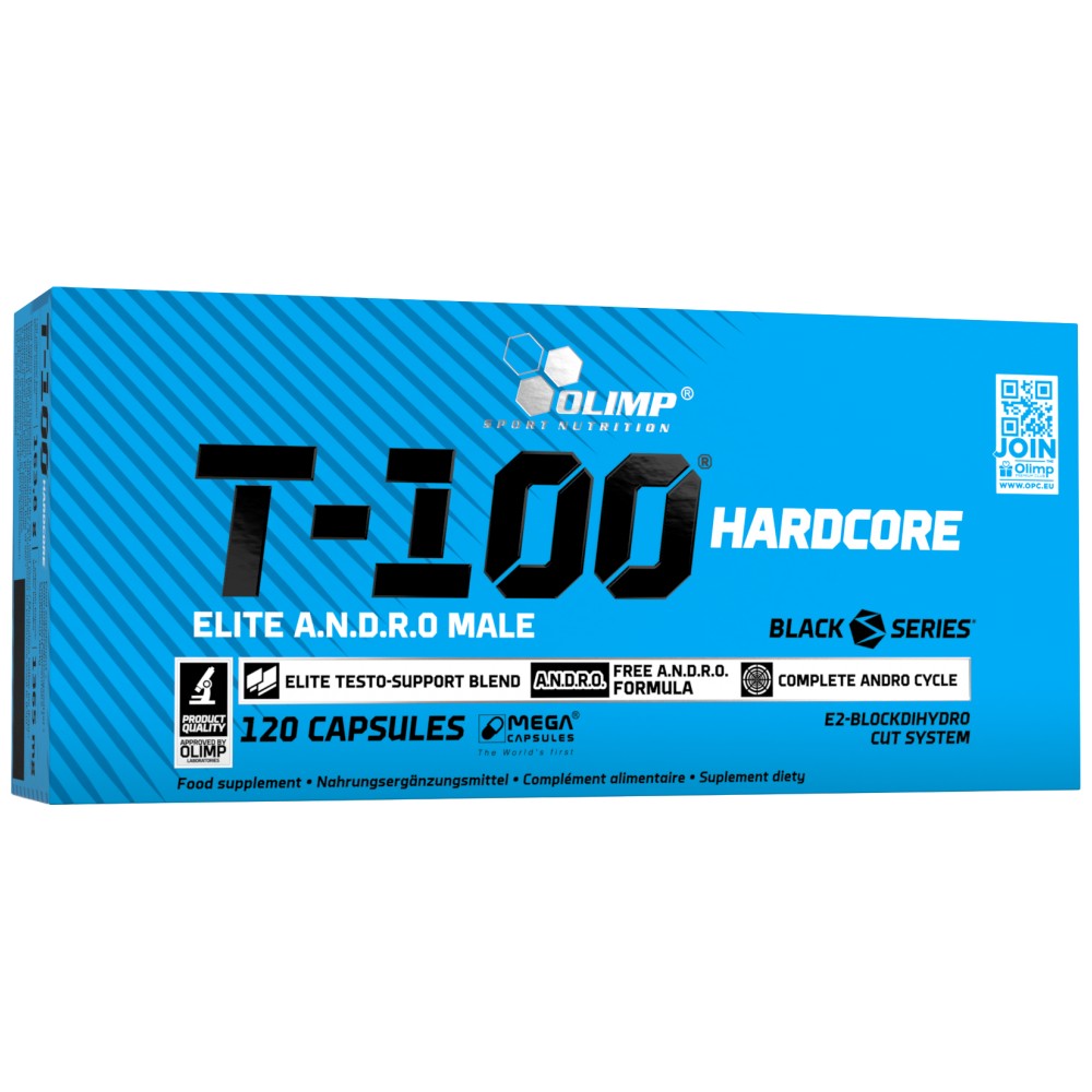 T-100 Hardcore Elite ANDRO Male – 120 Kapseln