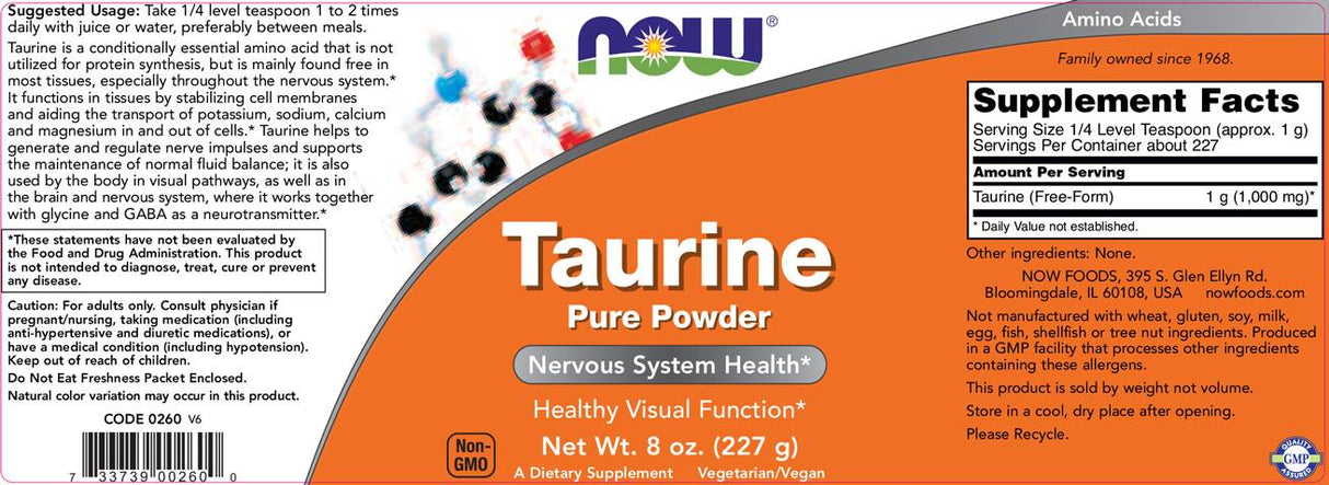 Taurinpulver – 227 Gramm