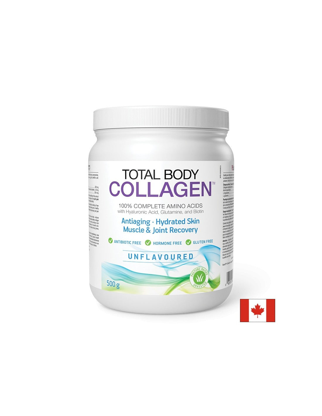 Hydrolysiertes Rinderkollagen mit Hyaluronsäure, Glutamin und Biotin – Total Body Collagen™, 500 g <tc>Natural Factors</tc>