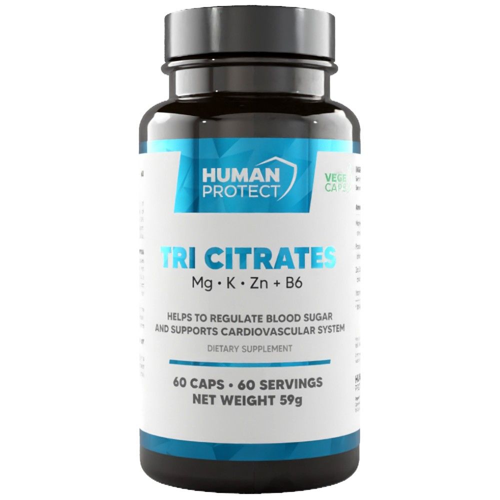 Tricitrat | Magnesium + Kalium + Zink – 60 Kapseln