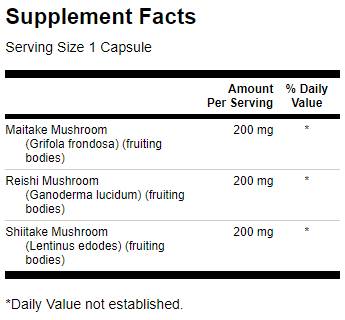 Triple Mushroom Complex 600 mg – 60 Kapseln