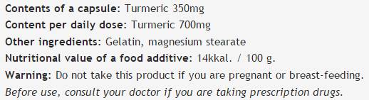 Kurkuma 350 mg – 100 Kapseln