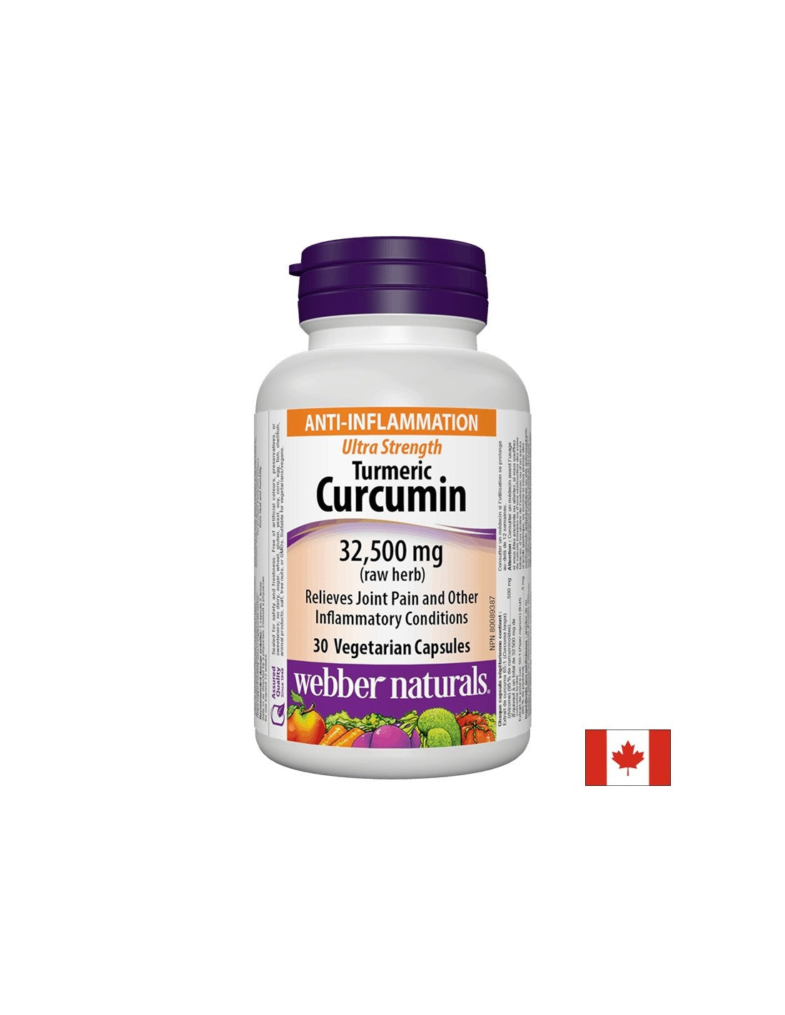 Kurkuma Curcumin Ultra Stark/Kurkuma und schwarzer Pfeffer, 32.500 mg, 30 Kapseln <tc>Webber Naturals</tc>