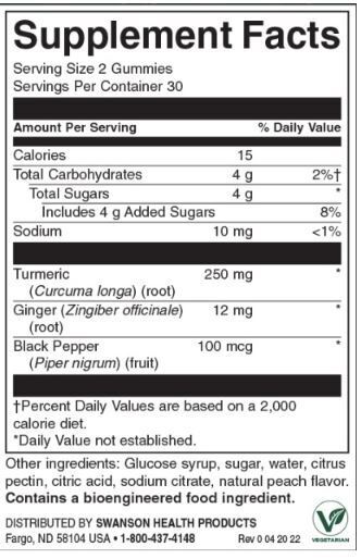 Kurkuma mit Ingwer-Gummis | Mango – 60 Kautabletten