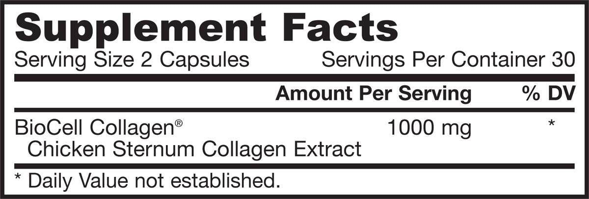 Kollagenkomplex Typ II 500 mg – 60 Kapseln