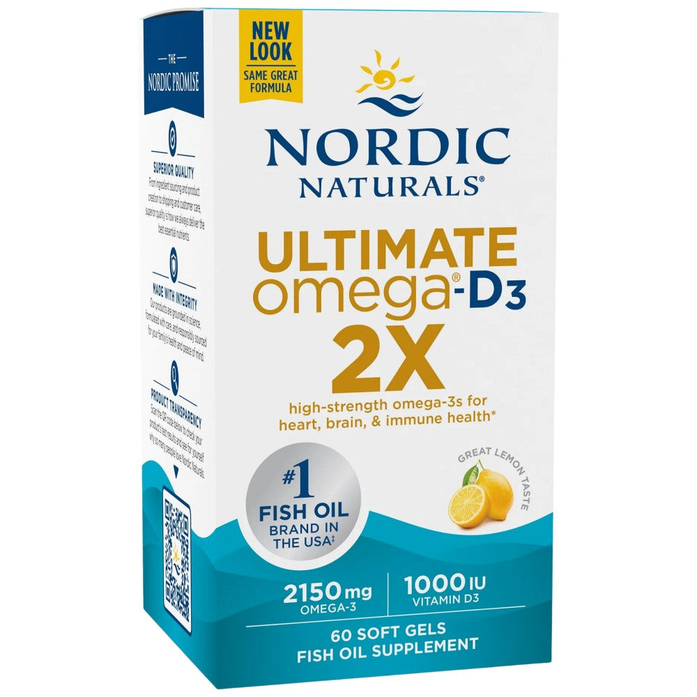 Ultimatives Omega 2X 2150 mg | Mit Vitamin D3 - 60 Gelkapseln