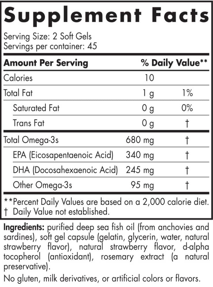 Ultimate Omega Junior 680 mg – 90 Gelkapseln