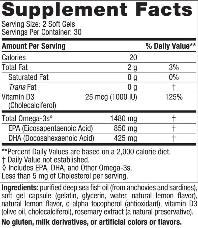 Ultimatives Omega Xtra | Mit Vitamin D3 - 60 Gelkapseln