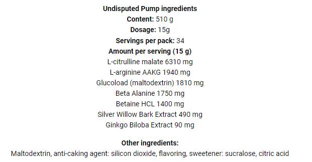 Unbestrittener Pump Booster – 510 Gramm