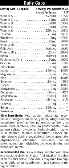 Tägliche Kappen 75 Kapseln