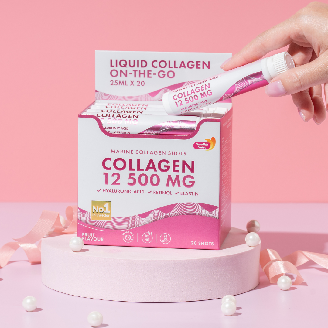 Fischkollagen 12.500 mg mit Retinol, Elastin und Hyaluronsäure - 20 x 25 ml