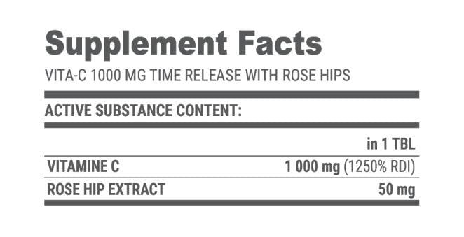 VITA-C Time Release 1000 – 100 Tabletten