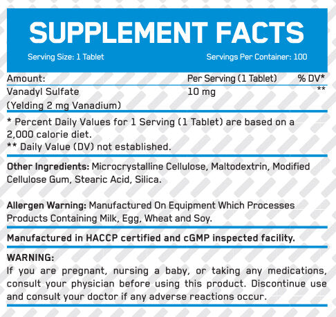 Vanadylsulfat 10 mg/100 Tabletten
