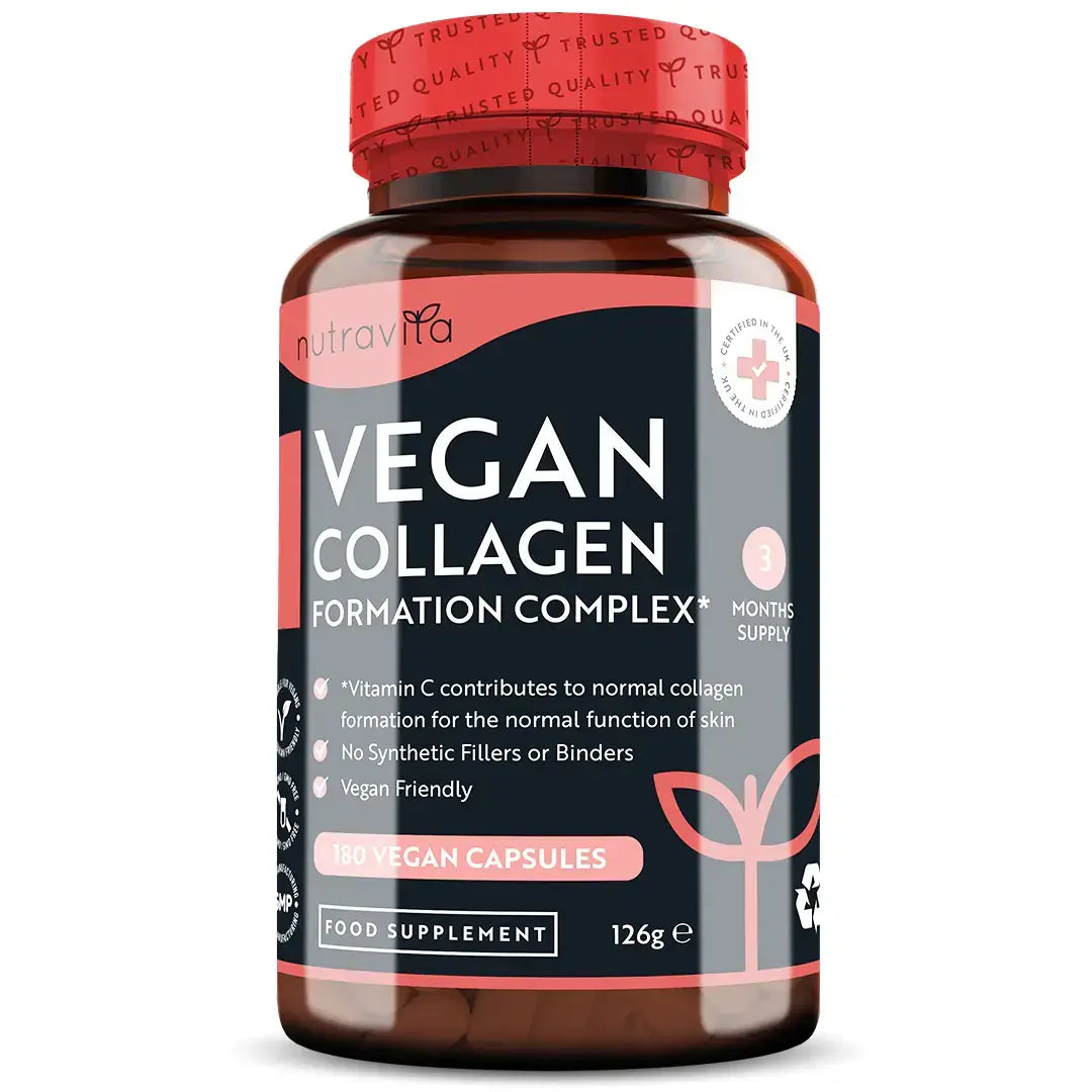 Veganer Kollagenbildungskomplex 180 Kapseln. <tc>Nutravita</tc>