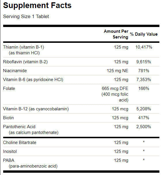 Vitamin B-125-Komplex/100 Tabs. - 0