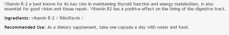 Vitamin B-2 16 mg – 100 Kapseln