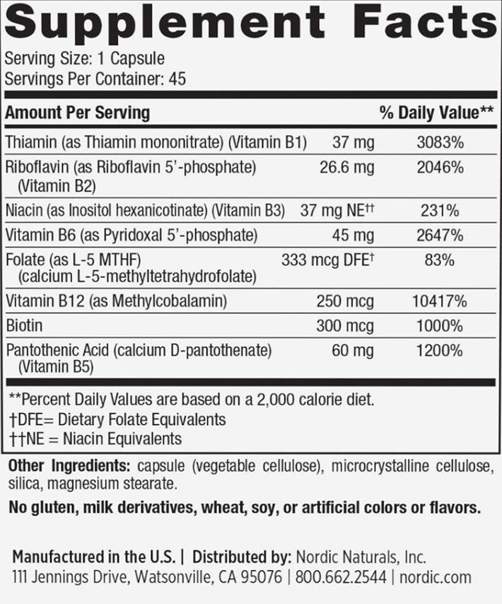 Vitamin-B-Komplex – 45 Kapseln