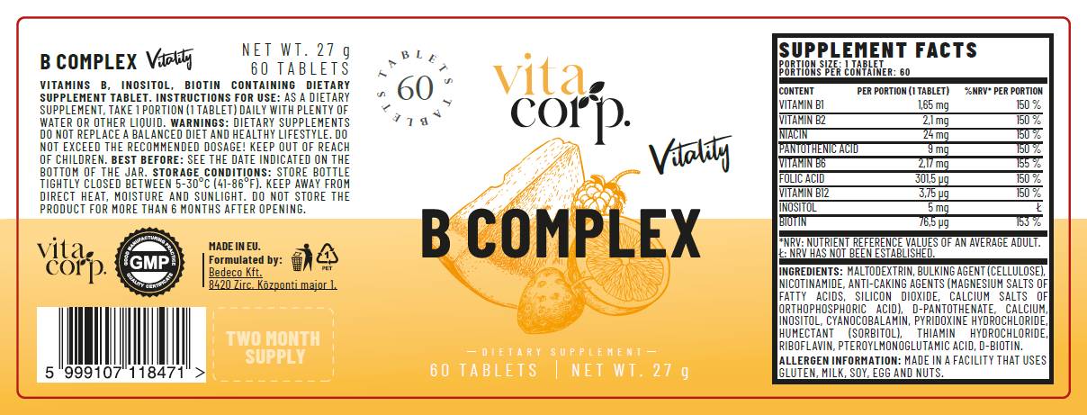 Vitamin-B-Komplex – 60 Tabletten