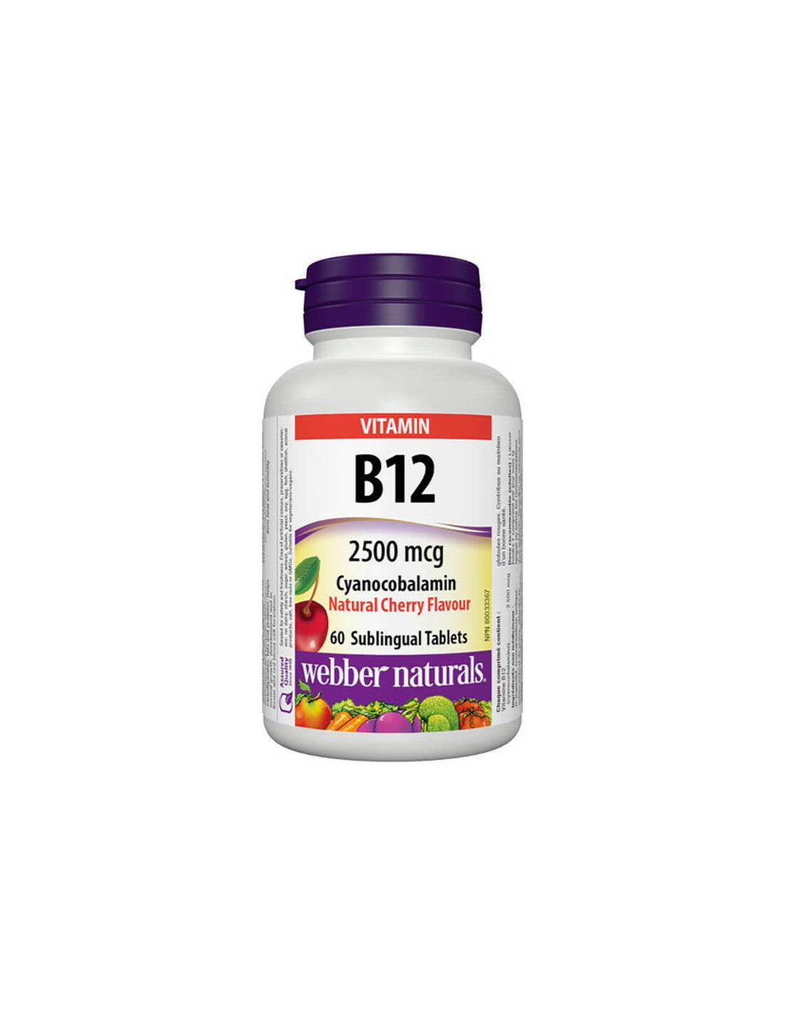 Vitamin B12 Cyanocobalamin – Vitamin B12 (Cyanocobalamin) 2500 µg, 60 Sublingualtabletten <tc>Webber Naturals</tc>
