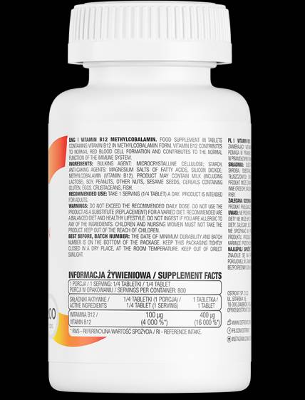 Vitamin B12/Methylcobalamin 400 µg 200 Tabletten