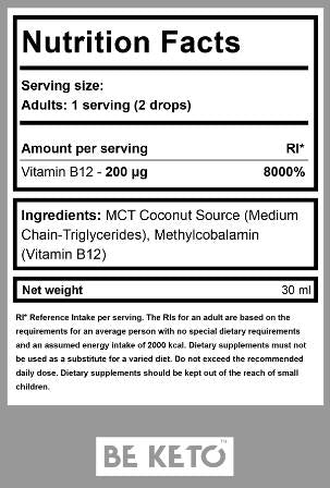 Vitamin B12 in Tropfen | als Methylcobalamin – 30 ml