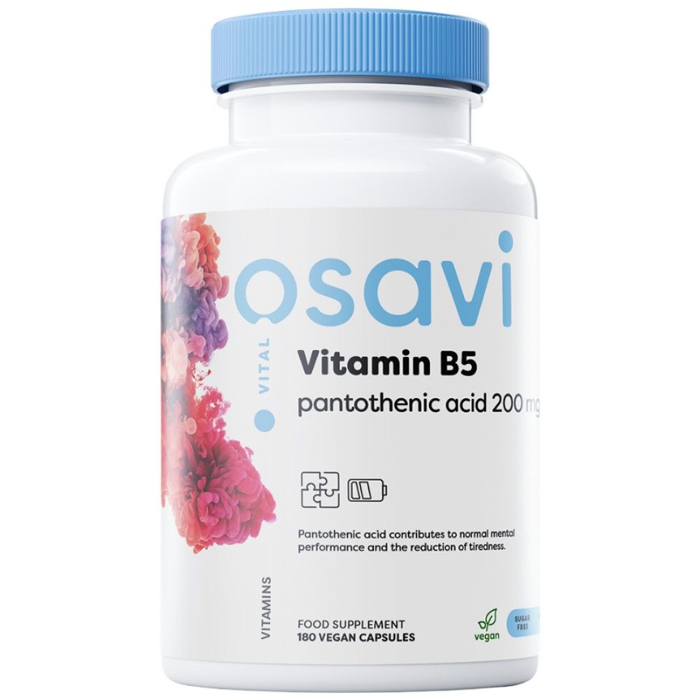 Vitamin B5 | Pantothensäure 200 mg – 180 Kapseln