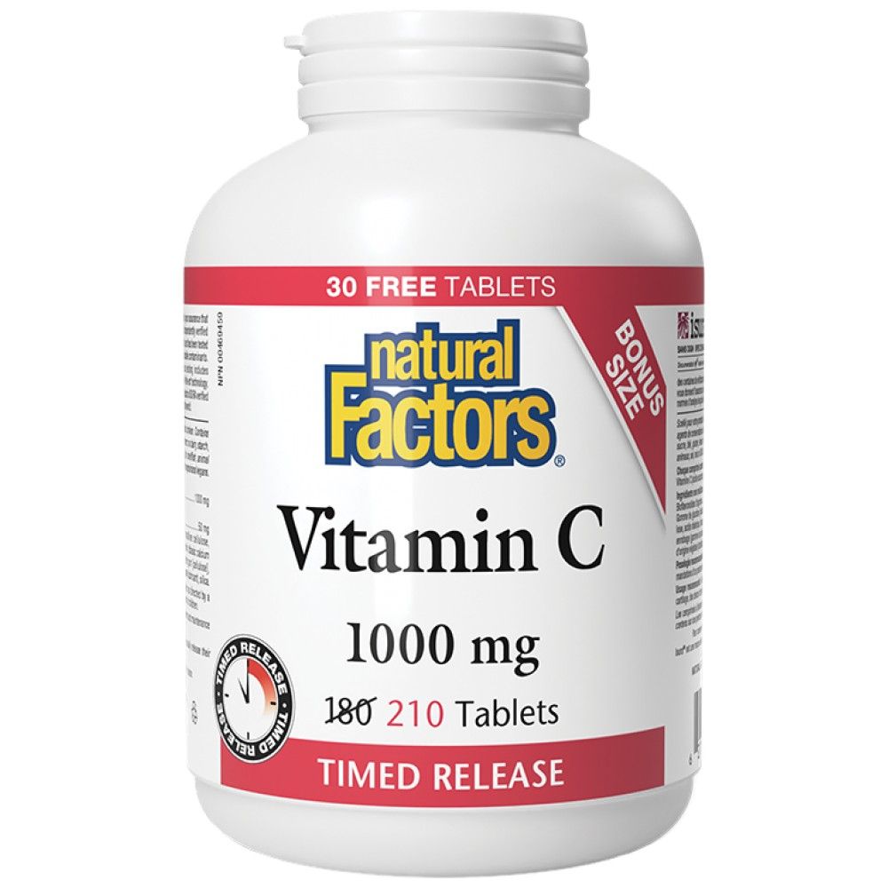 Vitamin C 1000 mg | Zeitgesteuerte Freisetzung – 210 Tabletten