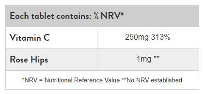 Vitamin C 250 mg | mit Hagebutten - 100 Tabletten