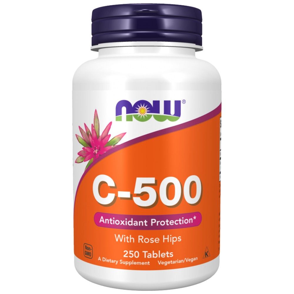 Vitamin C-500 mit Hagebutten – 250 Tabletten
