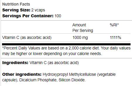 Vitamin-C-Kapseln – 200 Kapseln