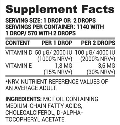 Vitamin D + E Tropfen 30 ml