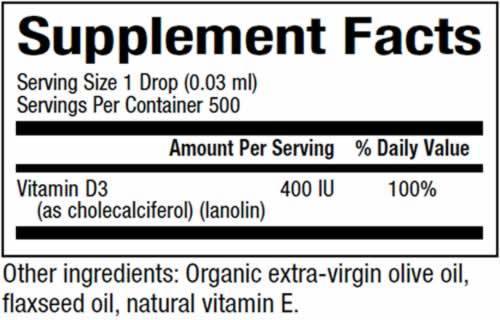 Vitamin D3 400 IE für Kinder - Flüssigkeit 15 ml