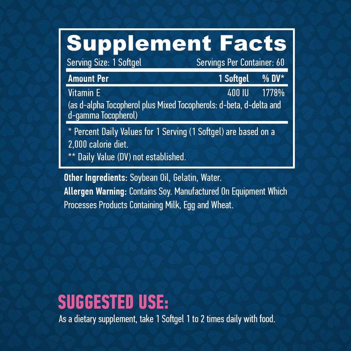 Vitamin E Gemischte Tocopherole 400 IE/60 Soft.