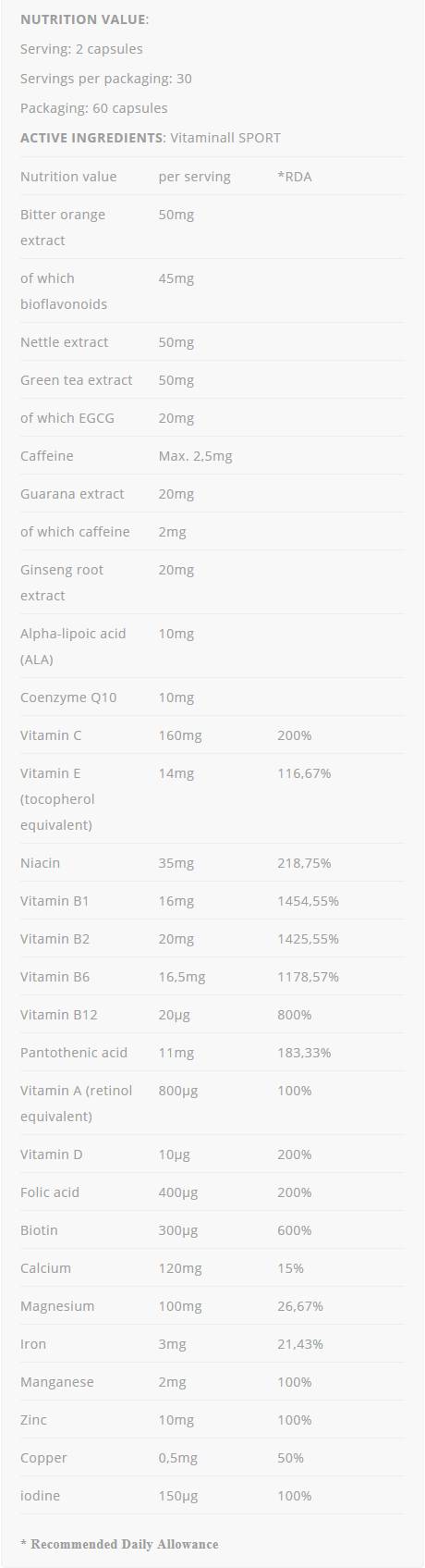 VitaminAll Sport - 60 Kapseln