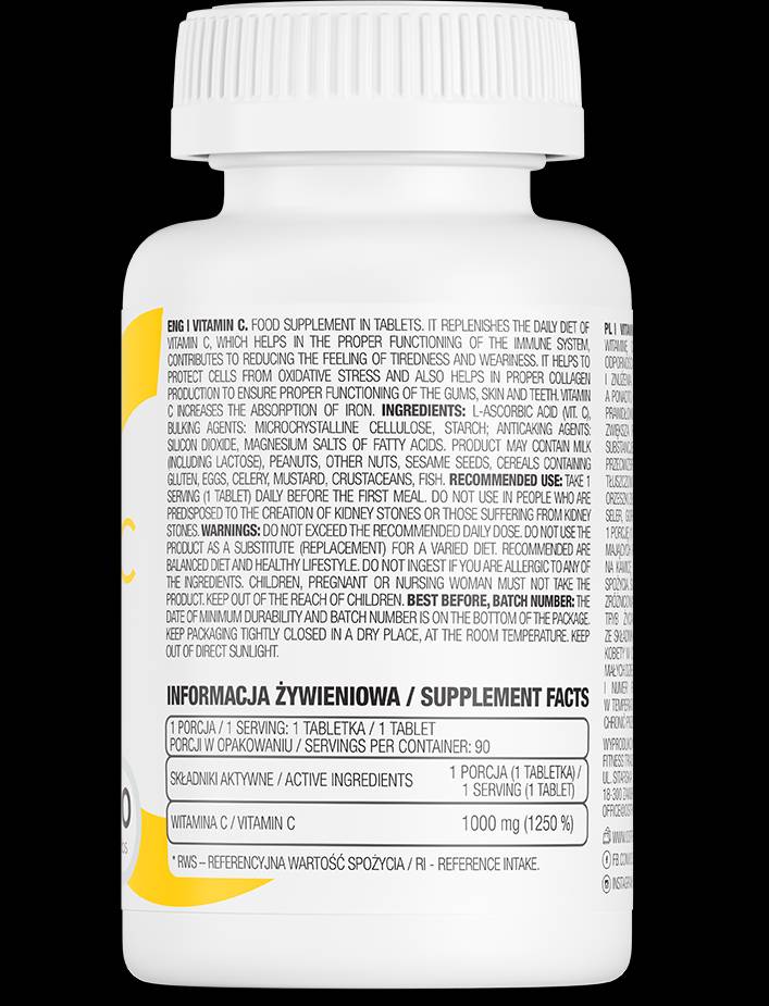Vitamin C 1000 mg - 90 Tabletten