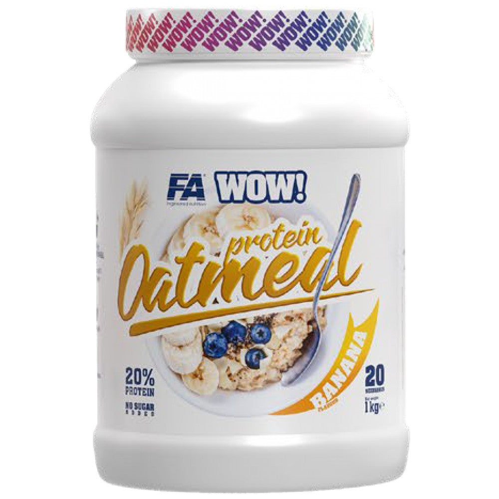 WOW! Protein-Haferflocken | 20 % Protein – ohne Zuckerzusatz – 1000 Gramm