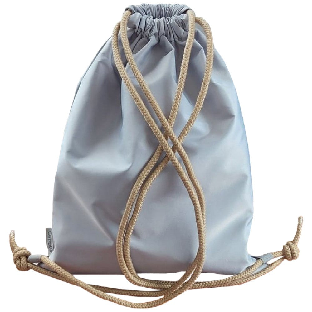 Wasserdichter dicker String-Rucksack | Wasserdichte Tasche mit dicken Bändern – Grau 50 x 39 cm