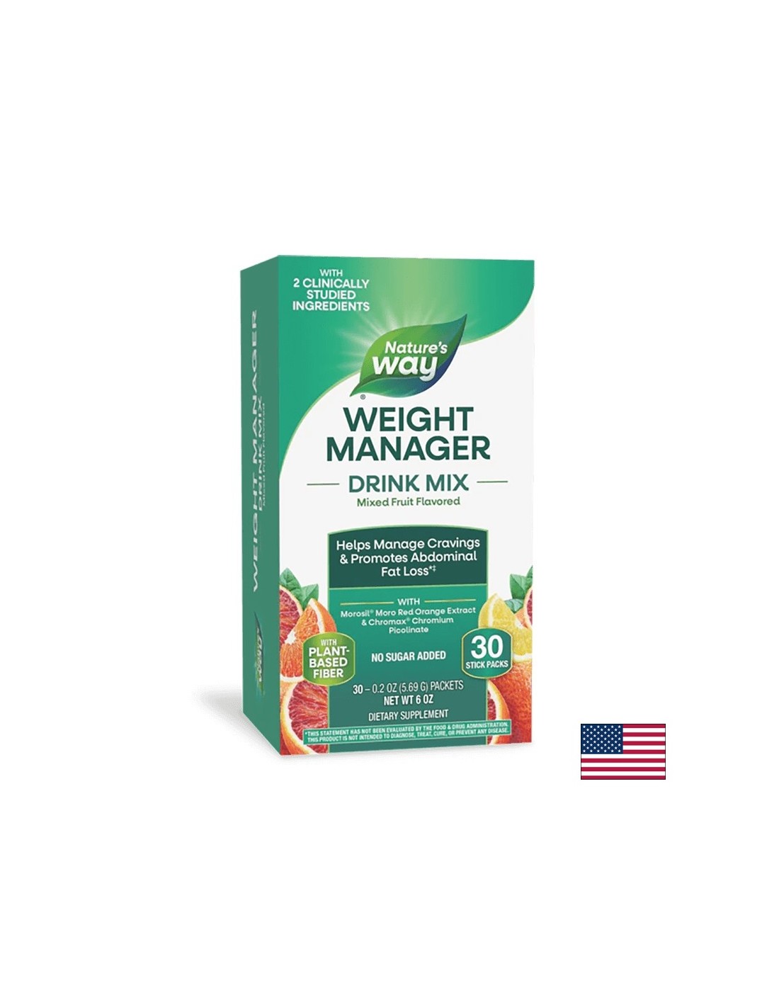 Formel zur Kontrolle von Appetit, Gewicht und Bauchfett – Weight Manager – 30 Beutel mit Fruchtgeschmack