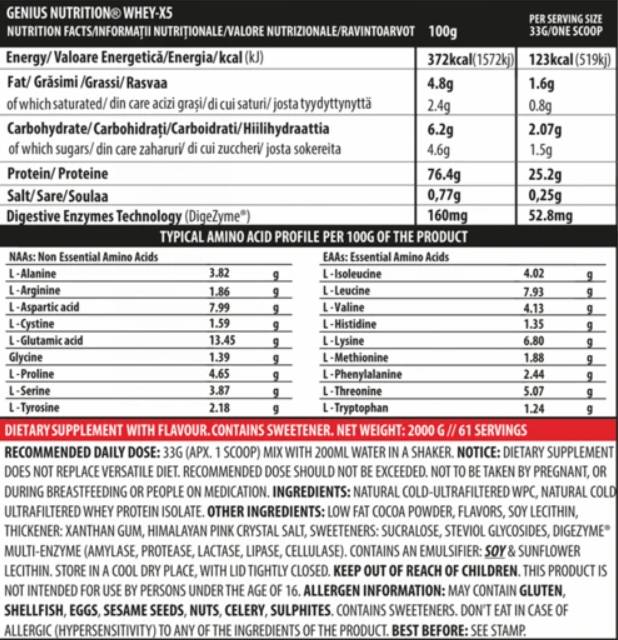 Whey-X5 – 900 Gramm