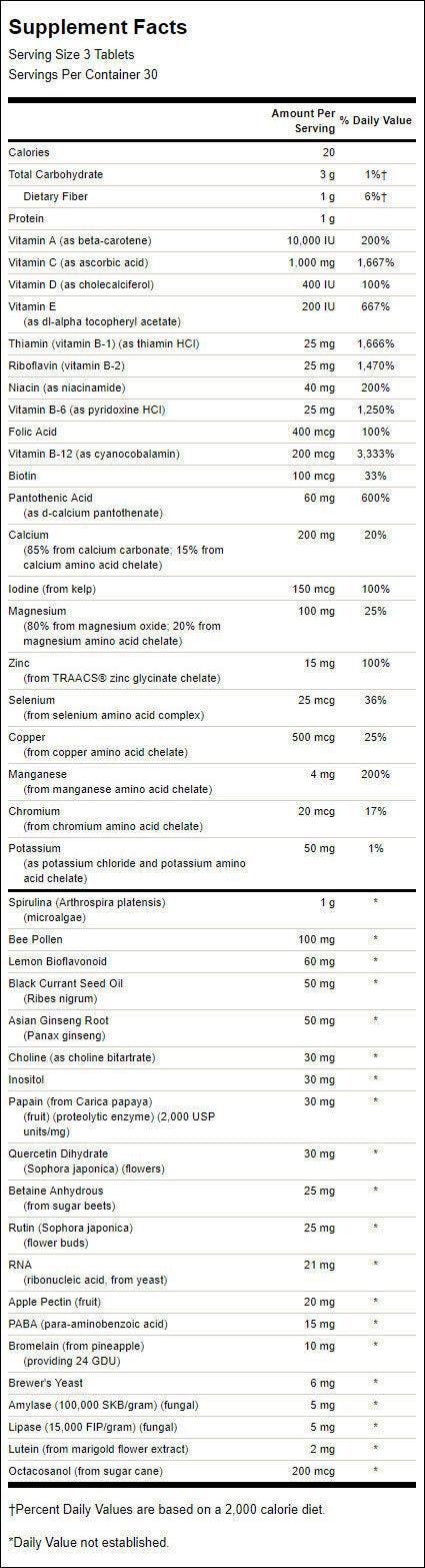 Whole Food Multi Formula – 90 Tabletten