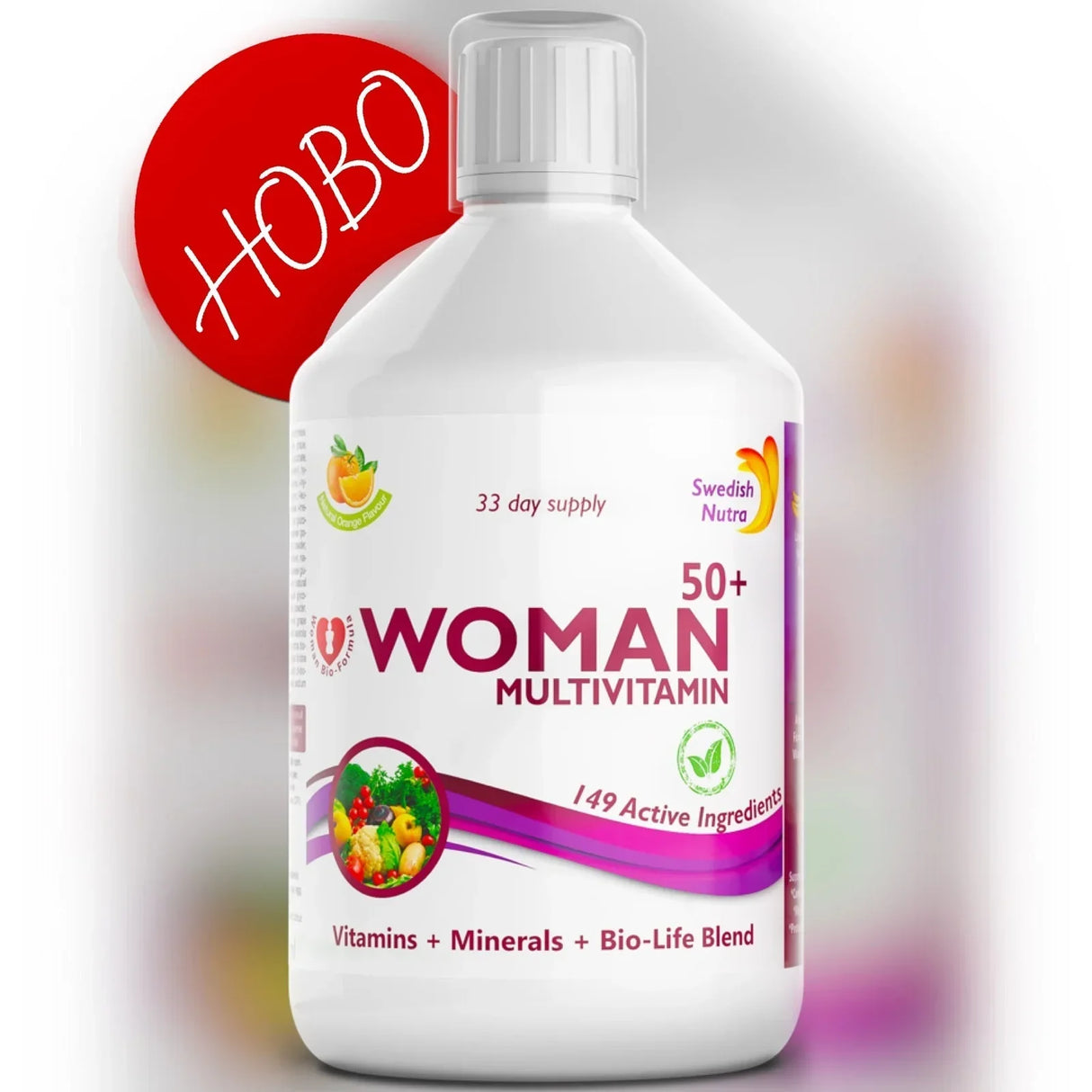 Frauen 50+ Multivitamine für Frauen mit Kollagen 1497 mg – 149 Wirkstoffe /500 ml/