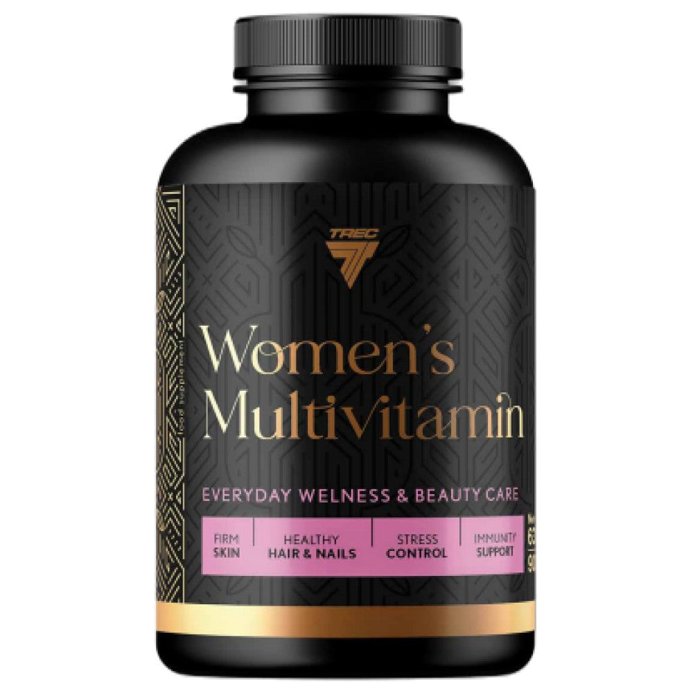 Multivitamin für Frauen | mit Fischkollagenpeptiden, Hyaluronsäure, CoQ10, L-Carnitin, CLA und grünem Tee – 90 Kapseln