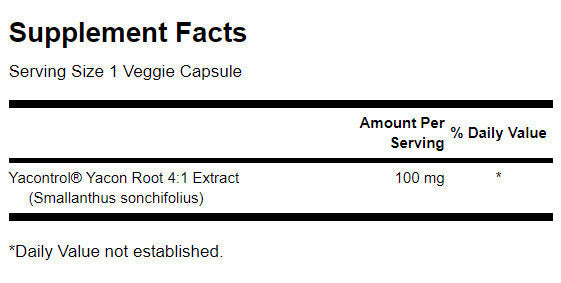 Yacontrol Yacon-Wurzel-Extrakt 4:1 100 mg – 90 Kapseln