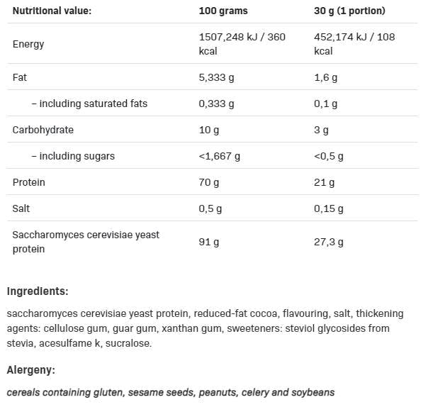 Hefeprotein – Veganes Protein – 500 Gramm