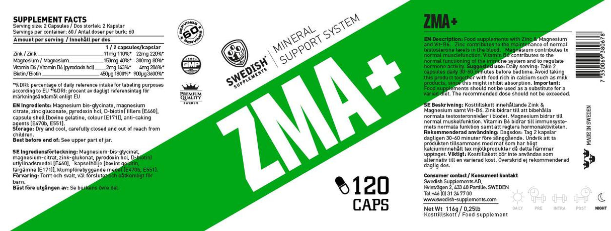 ZMA+ – 120 Kapseln