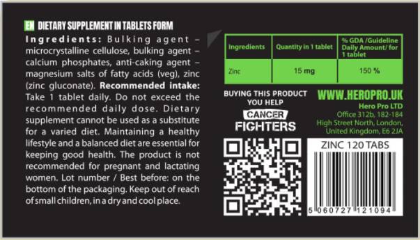 Zinkgluconat 15 mg 120 Tabletten
