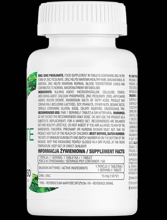 Zinkpicolinat 15 mg – 150 Tabletten
