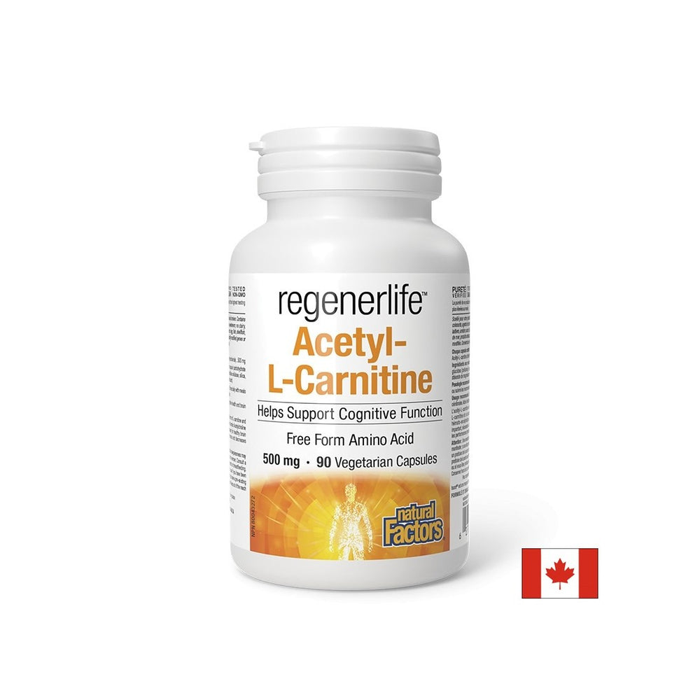 Acetyl-L-Carnitin RegenerLife ™-Energie, Konzentration und Stoffwechselunterstützung, 90 Kapseln