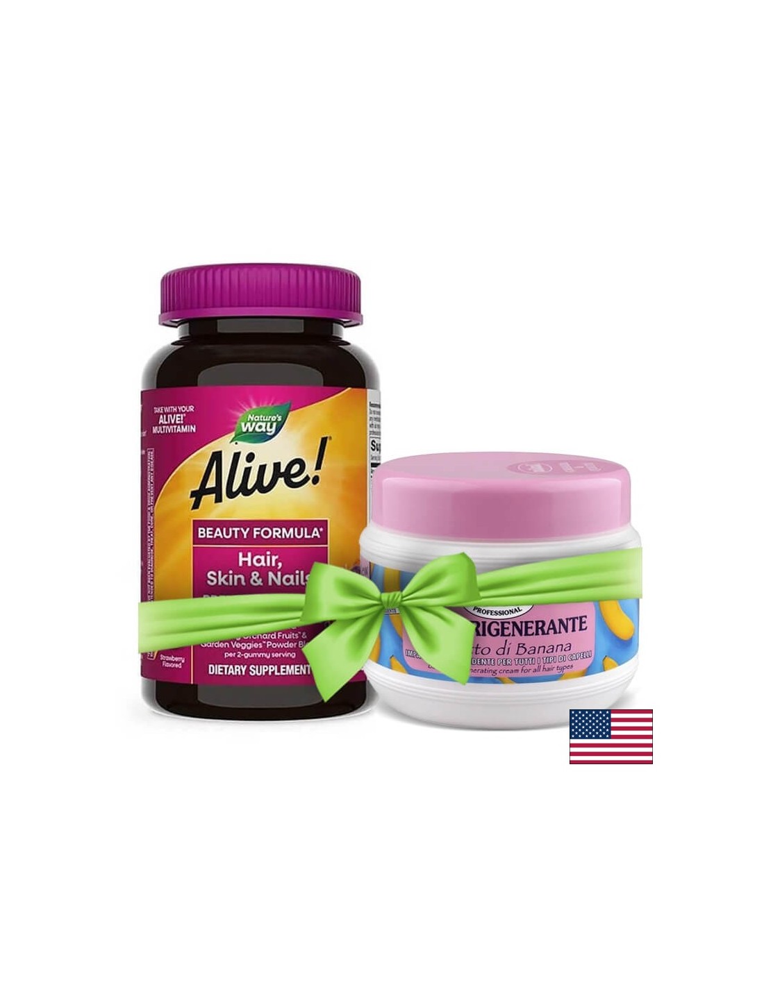 <tc>Alive</tc>! Multivitamin-Gummibärchen Premium-Formel für Haare, Haut und Nägel / <tc>Alive</tc>! Haare, Haut und Nägel – Premium-Formel, 60 Nature's Way Geltabletten