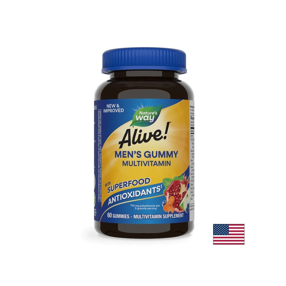 <tc>Alive</tc>! Herren Gummibärchen Komplettes Multivitamin / <tc>Alive</tc>! Nature's Way Multivitamin für Männer, 60 Weichkapseln